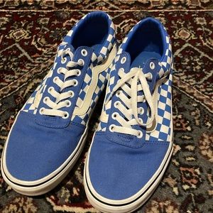 Blue checkered vans